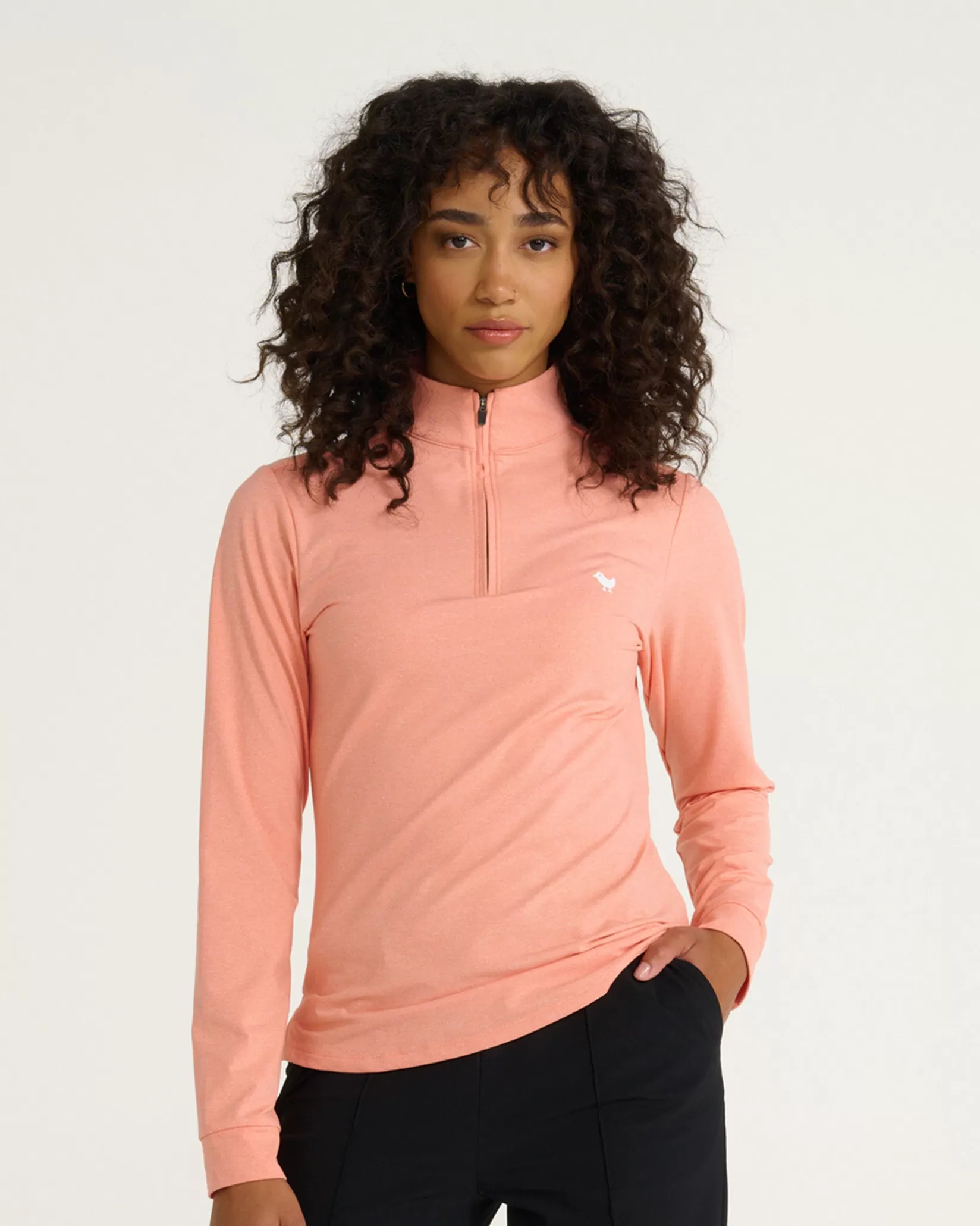 Bad Birdie Dusty Orange Quarterzip>Women Quarterzips