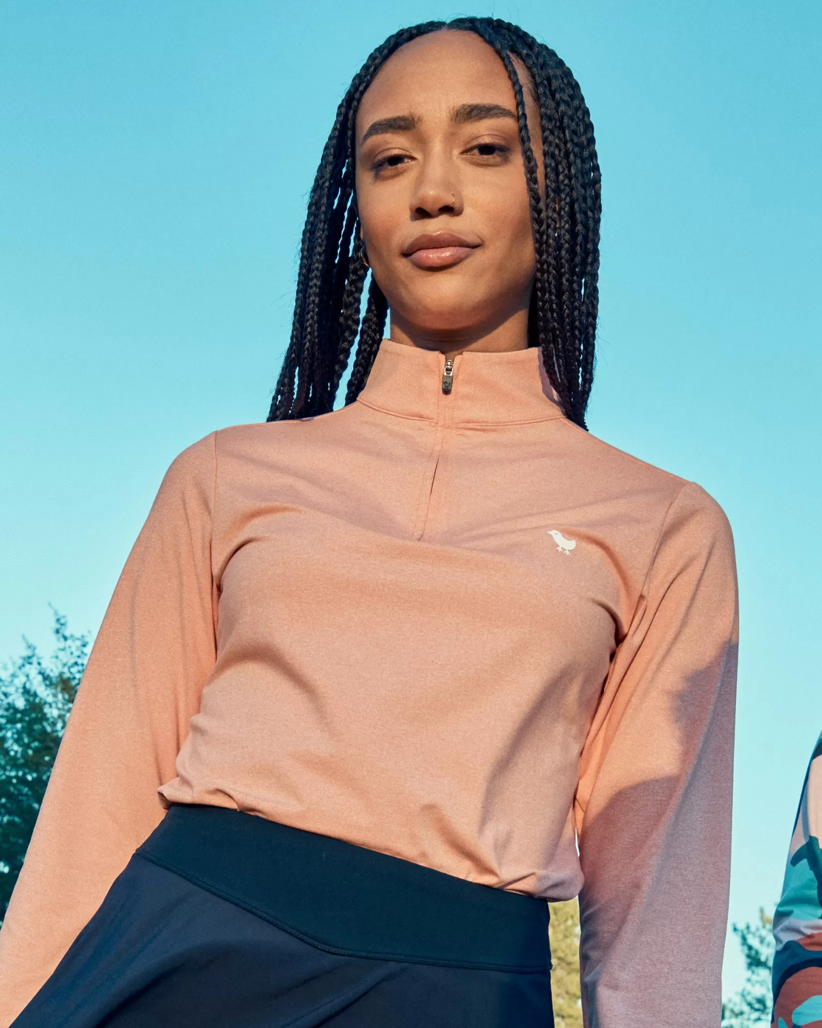 Bad Birdie Dusty Orange Quarterzip>Women Quarterzips