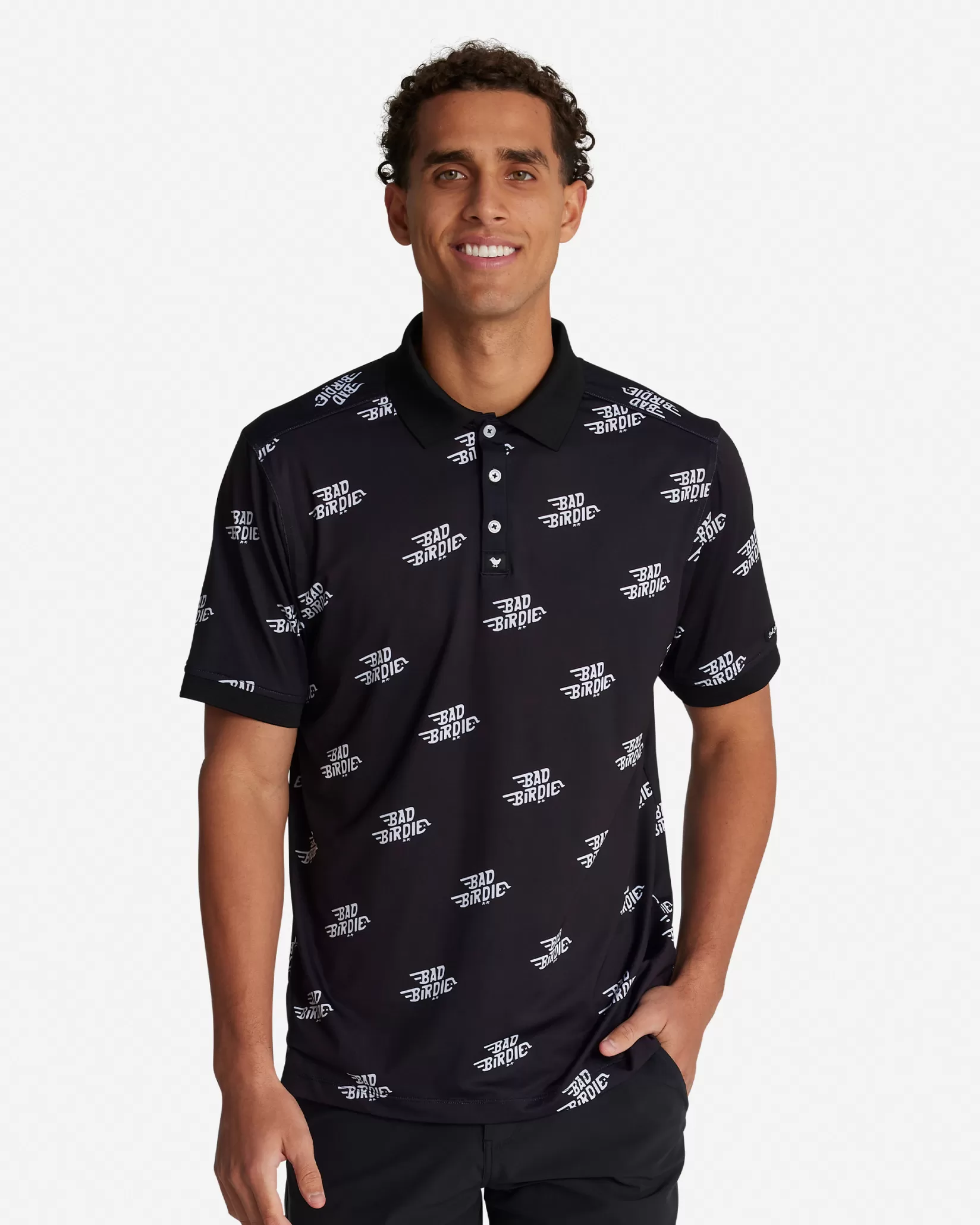 Bad Birdie Flighted Black Ridge Polo> Polos