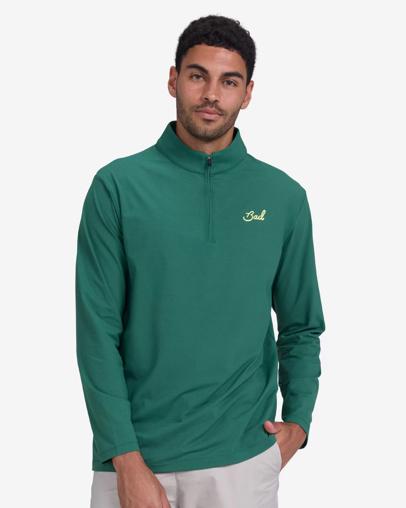 Bad Birdie Forest Green Quarterzip> Quarterzips