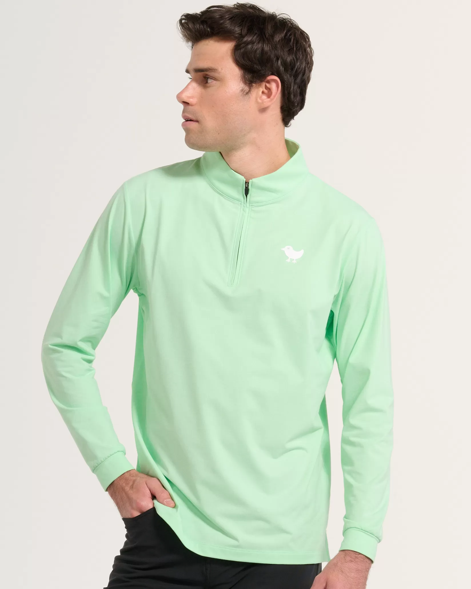 Bad Birdie Green Ash Quarterzip> Quarterzips