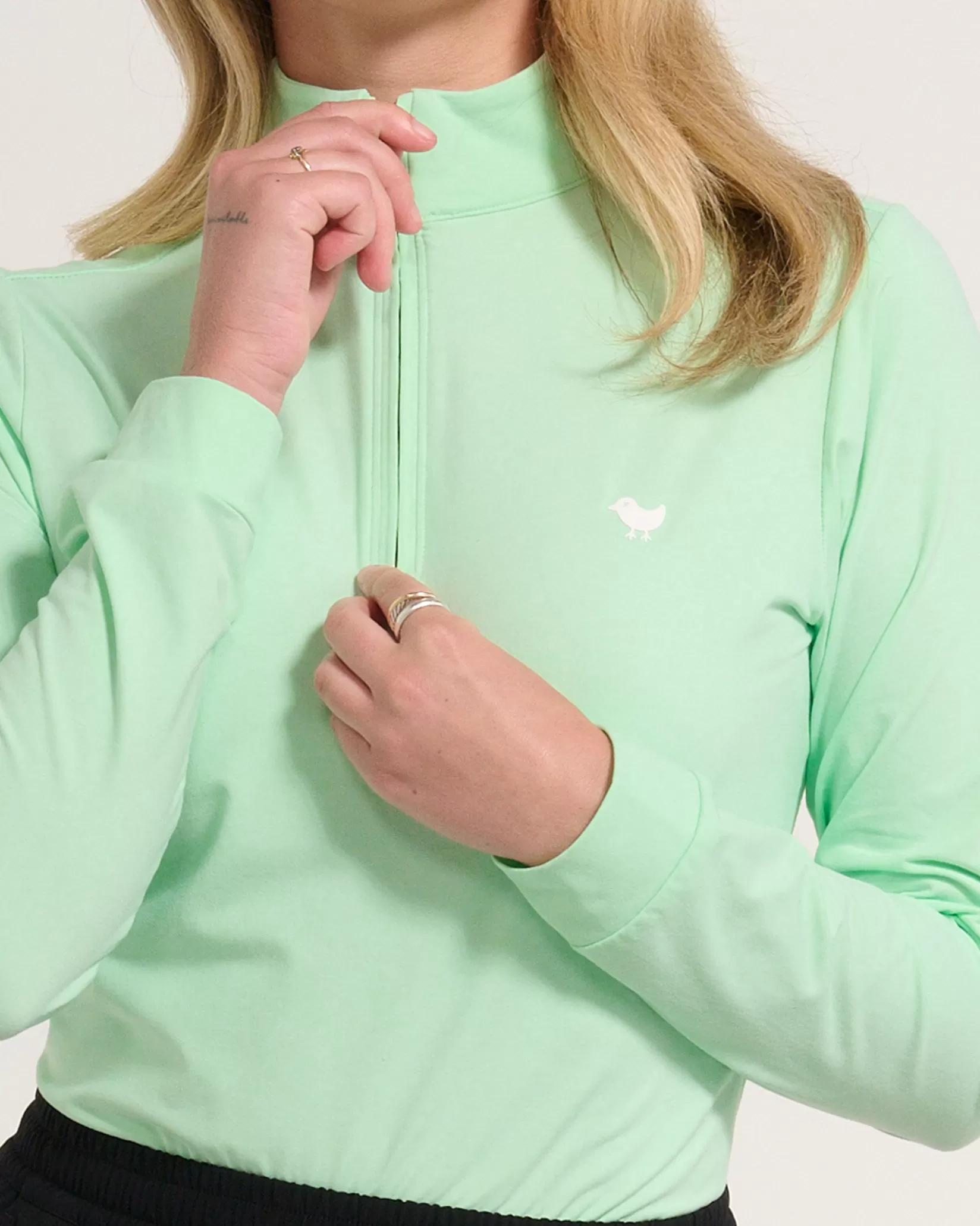 Bad Birdie Green Ash Quarterzip>Women Quarterzips