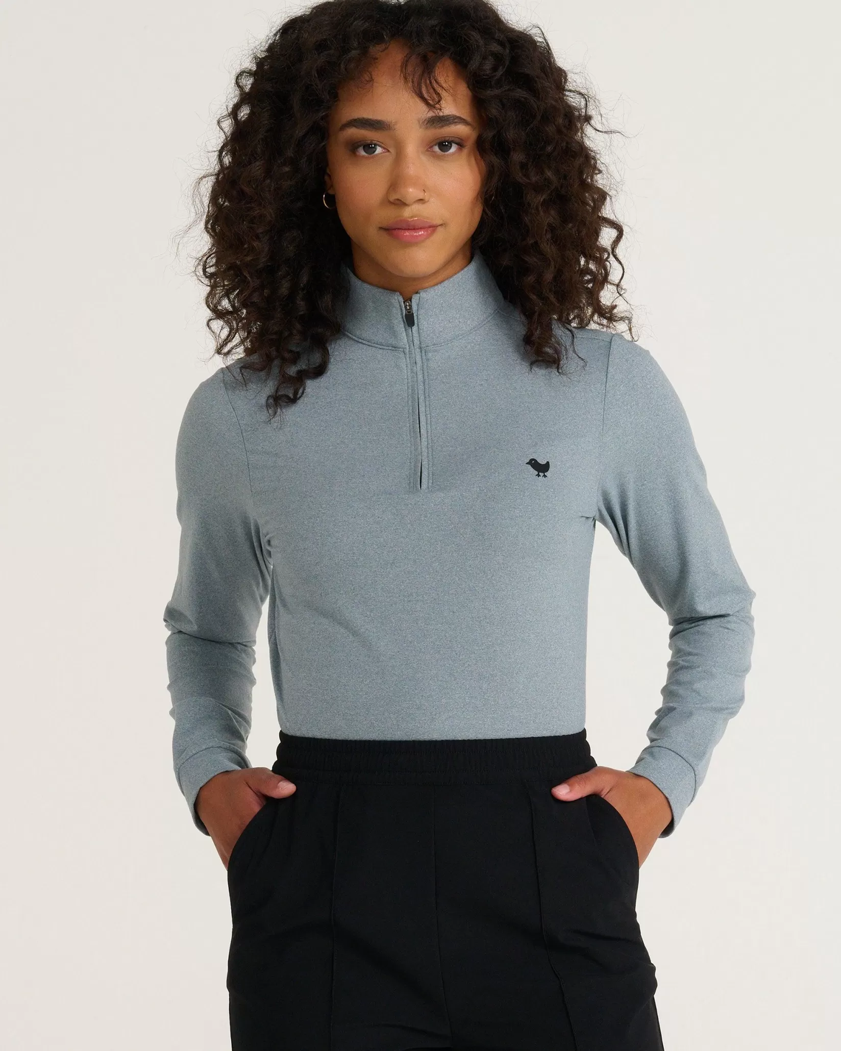 Bad Birdie Heather Quarterzip>Women Quarterzips