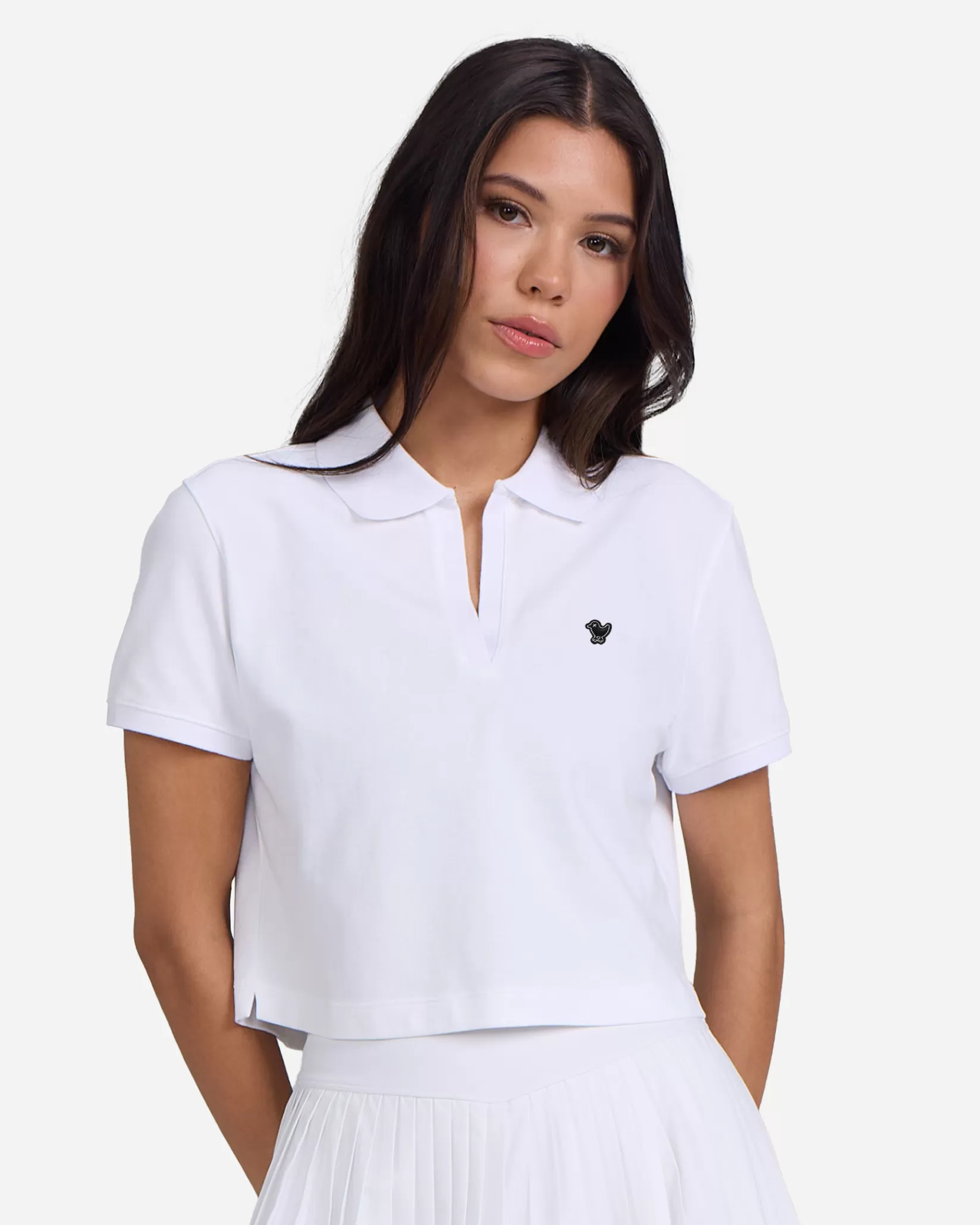 Bad Birdie Rib Collar Polo>Women Polos