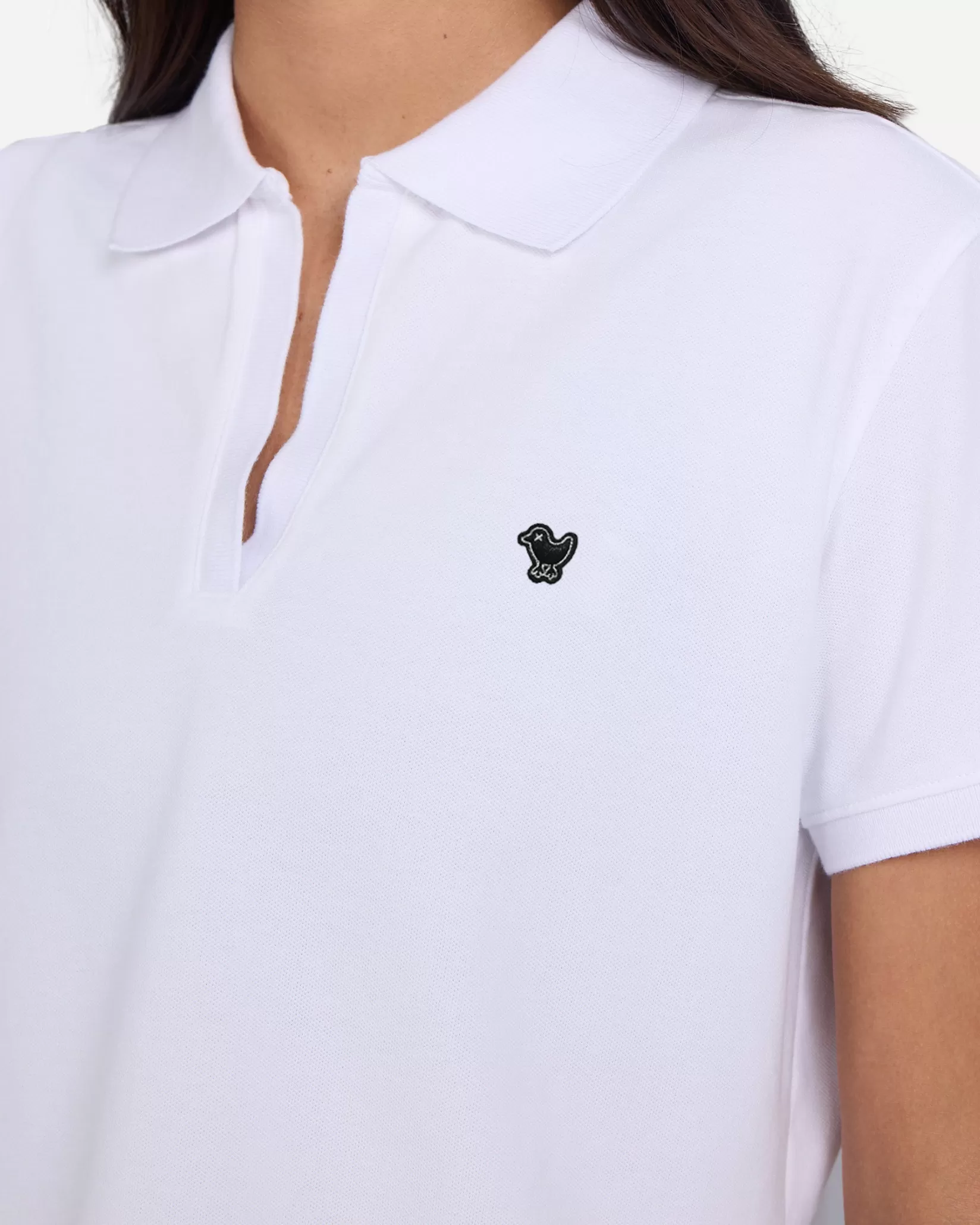 Bad Birdie Rib Collar Polo>Women Polos