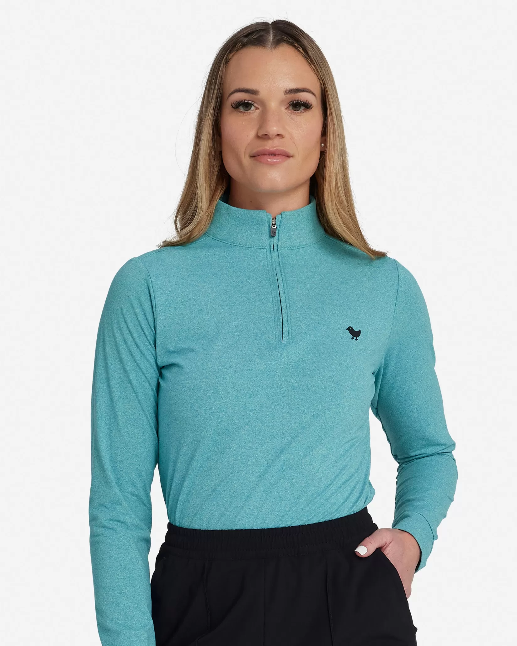 Bad Birdie Slate Quarterzip>Women Quarterzips